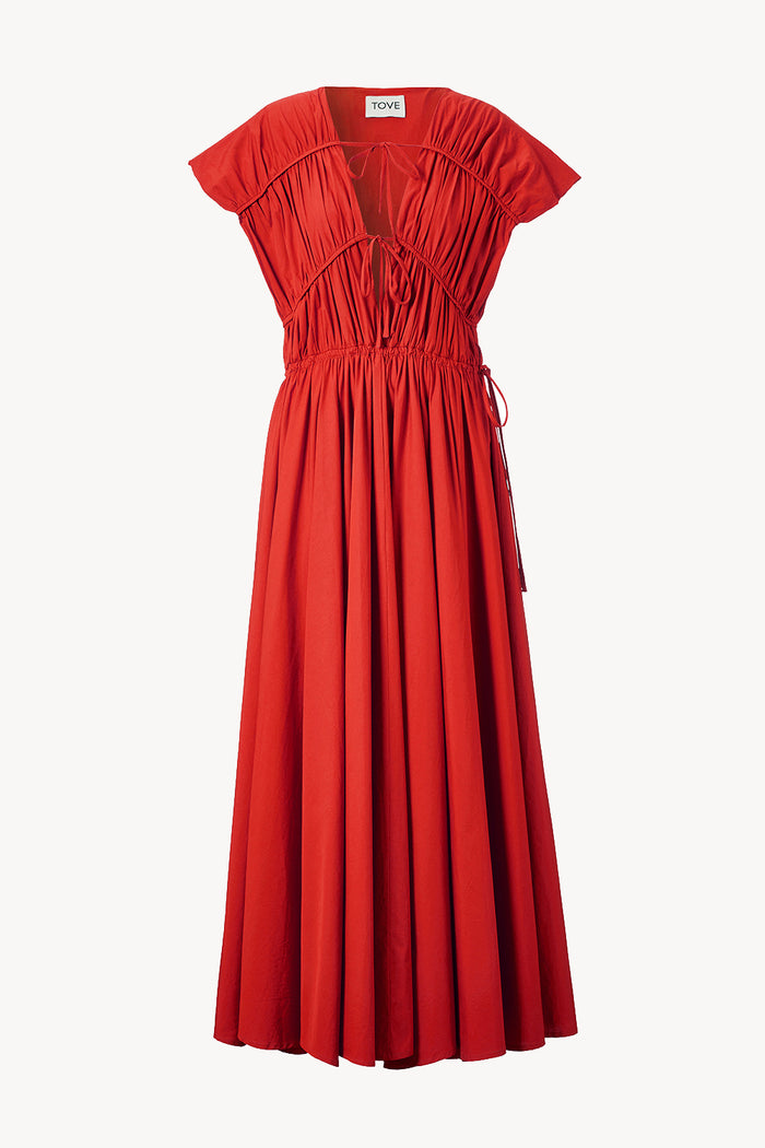 TOVE Studio Eloise Dress Organic Cotton Red