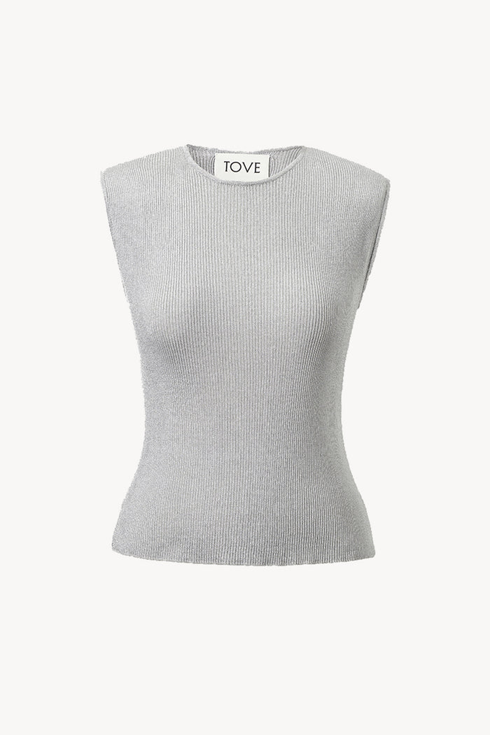TOVE Studio Sou Knitted Top Silver