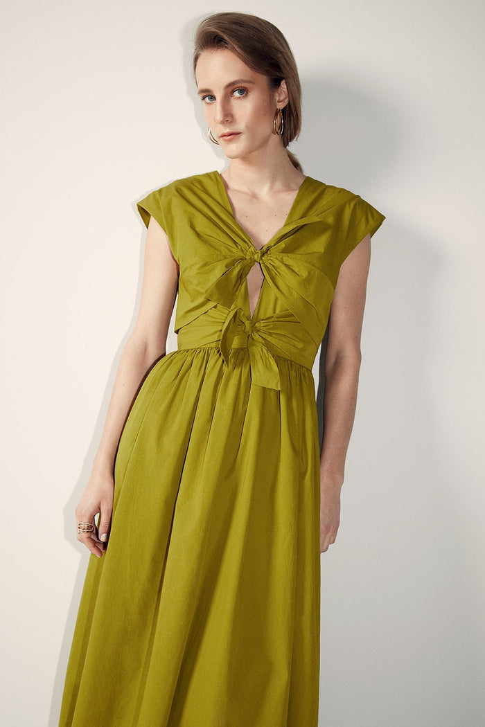 TOVE Studio Sirena Dress Organic Cotton Chartreuse